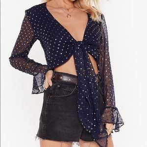 Nasty Gal star tie top